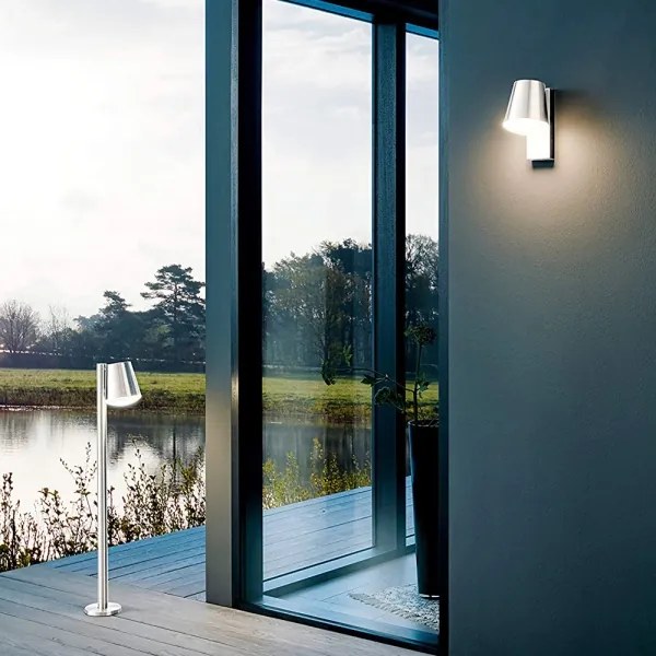 Eglo 97484 - LED Aplica perete exterior CALDIERO-C 1xE27/9W/230V crom mat