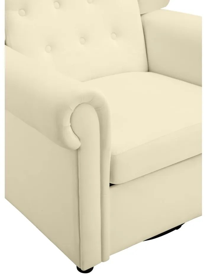 Fotoliu alb balansoar/chesterfield cu tapițerie din catifea Lillyse – Støraa