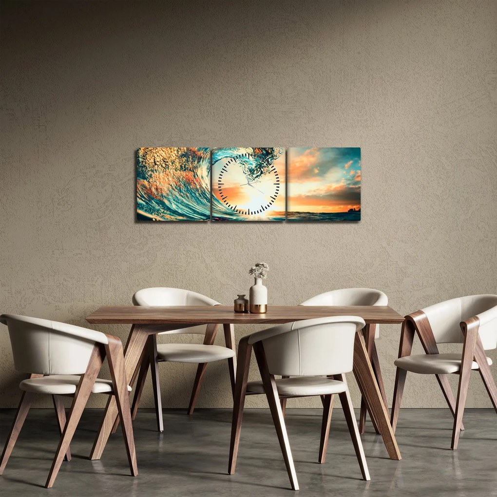 Tablou - Val (cu ceas) (90x30 cm)