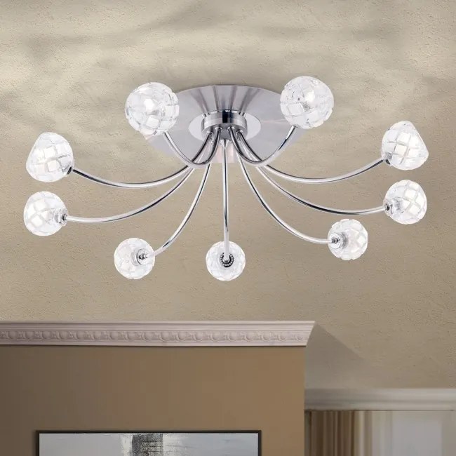 Lustra aplicata design modern de lux Maderno 9L crom
