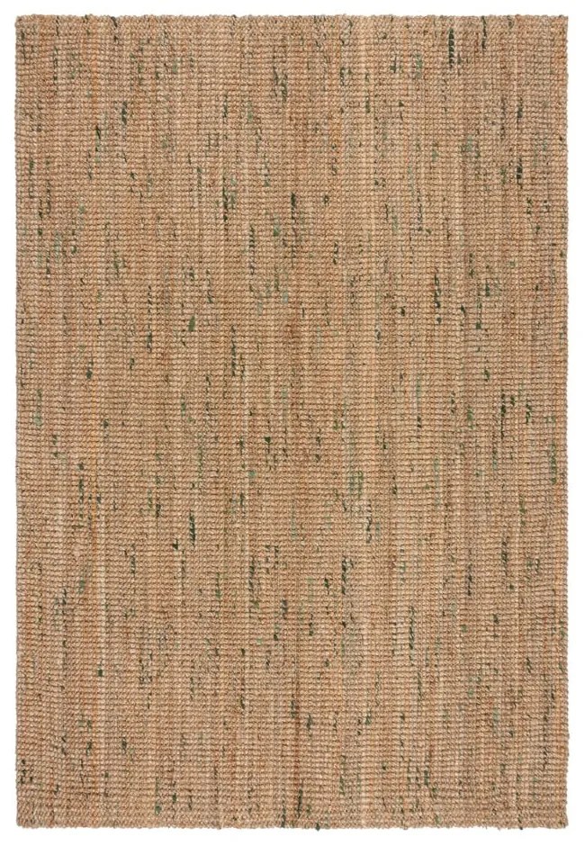 Covor verde/în culoare naturală reversibil/țesut manual din iută 200x290 cm Jute Boucle Green – Flair Rugs
