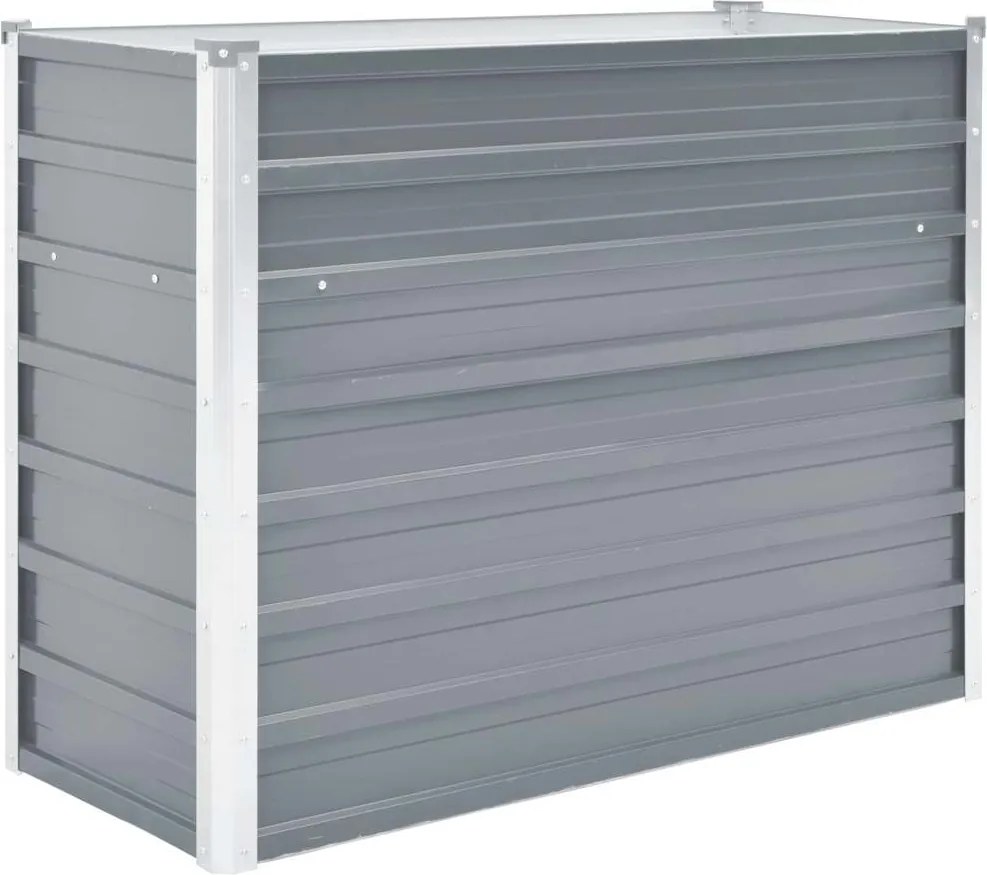 vidaXL Strat înălțat de grădină, gri, 100x40x77 cm, oțel galvanizat