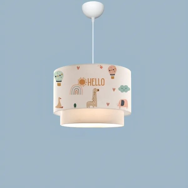 Lustră pentru copii CANDY 1xE27/40W/230V albă/multicoloră