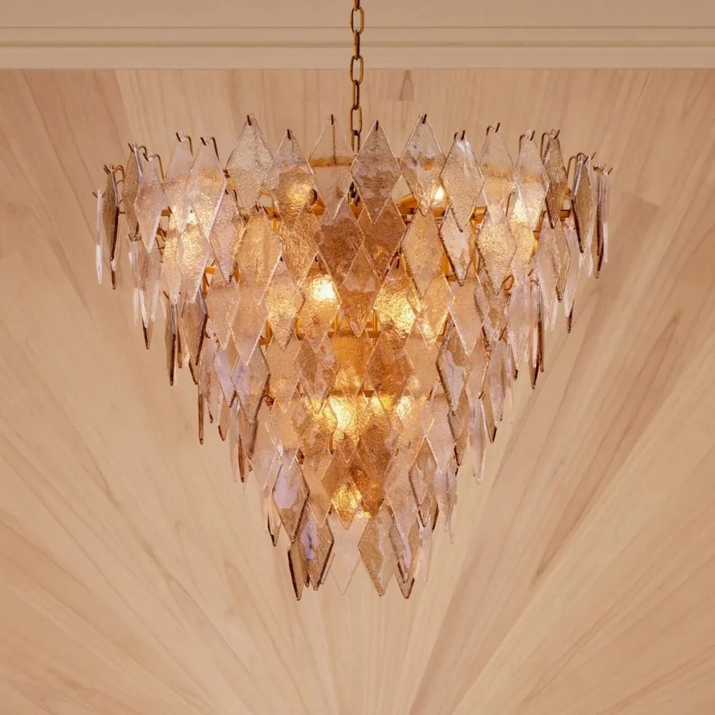 Candelabru LUX, Sticla Realizata Manual, Rhombus L