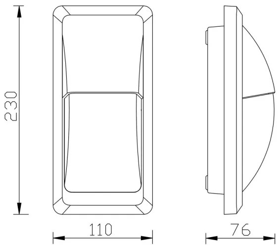 Top Light Avila D - Aplică perete exterior LED LED/12W/230V IP65