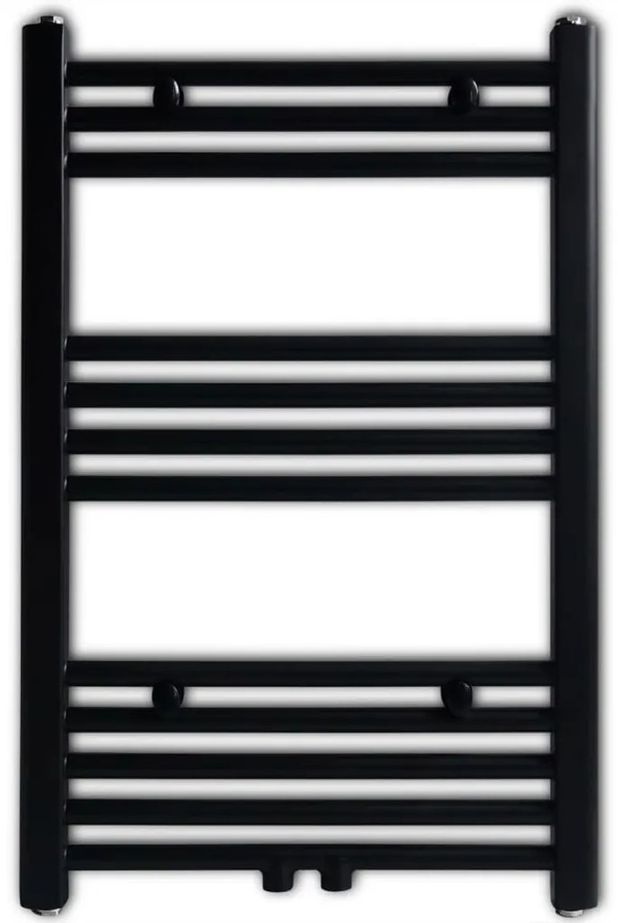 141905 vidaXL Radiator port-prosop încălzire centrală baie drept negru 500 x 764 mm