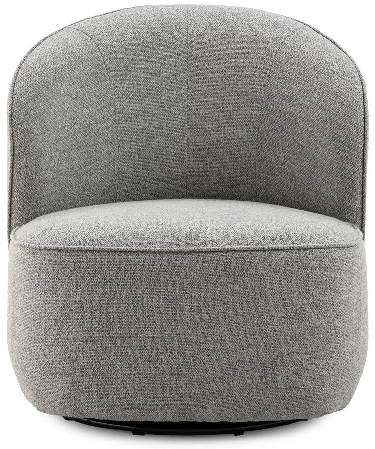 Fotoliu gri deschis pivotant Edna – MOME