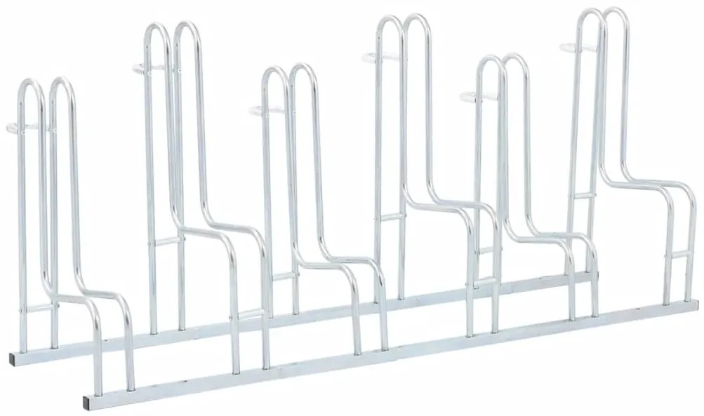 vidaXL Suport pentru 6 biciclete de sine stătător, oțel galvanizat