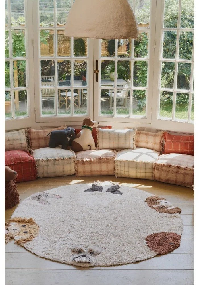 Fotoliu puf pentru copii roz Rose – Lorena Canals