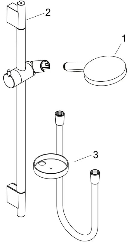 Set de dus cu bara 65 cm Hansgrohe, Raindance Select S, crom