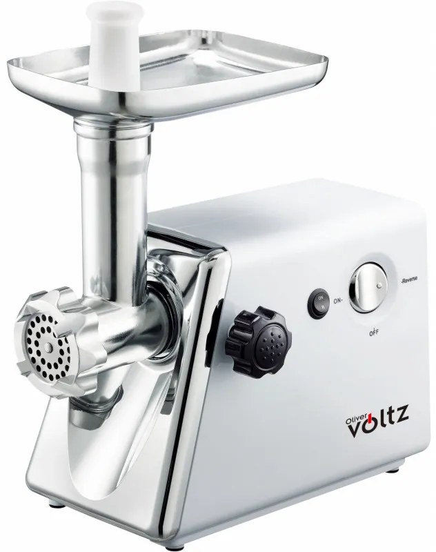 Resigilat: Masina de tocat carne cu accesoriu rosii Oliver Voltz OV51991C, 1600W, invers, accesorii, alb