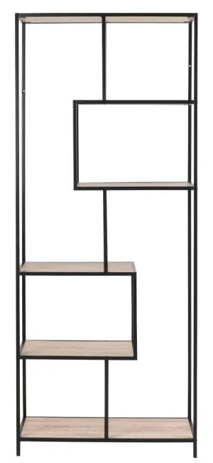 Bibliotecă în decor de stejar sonoma Actona Seaford, 77x 185 cm
