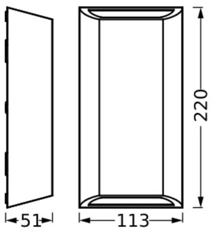 Aplică LED de exterior Ledvance ENDURA STYLE IDAR 2xLED/3,75W/230V IP65