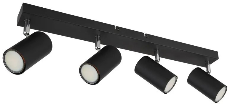 Plafoniera cu 4 spoturi directionabile design modern ROBBY negru mat