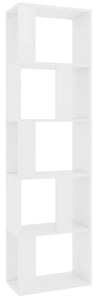 800108 vidaXL Bibliotecă/Separator cameră, alb, 45x24x159cm, PAL