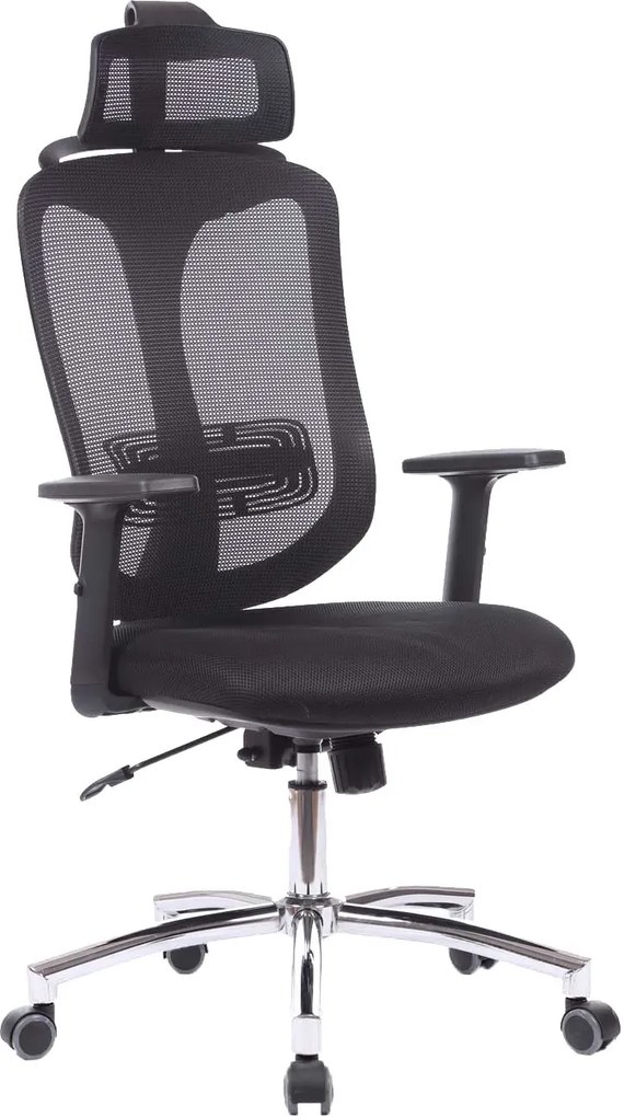 Scaun ergonomic, mesh, negru, SIB 5300