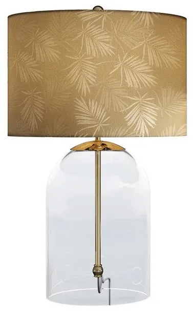 Veioza, Lampa de masa, Sticla, Abajur Auriu, CLASSICO 55cm