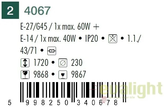 Lampadar modern, Lampa de podea, Diana 4067 RX