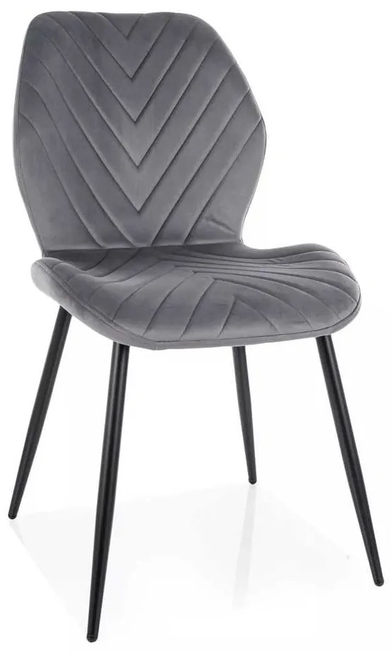 Scaun de bucătărie Broda Velvet, gri