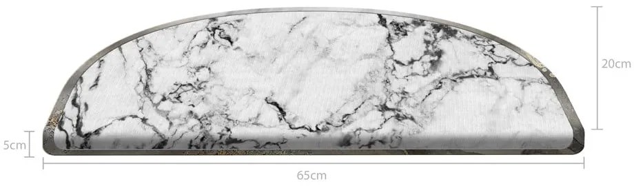 Covorașe pentru scări în set de 16 bucăți 65x20 cm Marble Dream - Vitaus