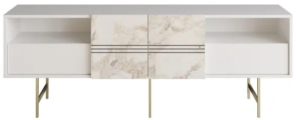 Comodă de televizor DERIN 64,7x180 cm alb