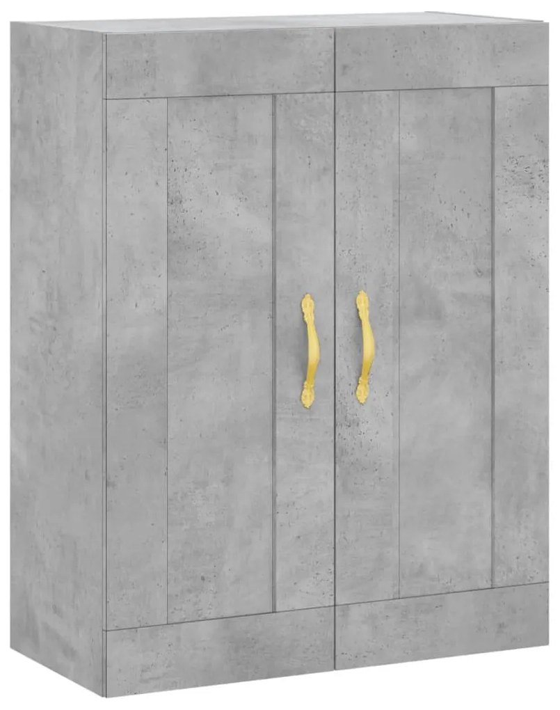 835014 vidaXL Dulap pe perete, gri beton, 69,5x34x90 cm, lemn prelucrat