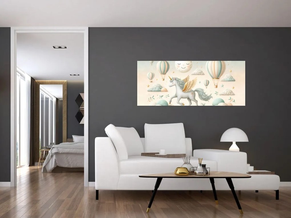 Tablou - Unicorn fericit (120x50 cm)