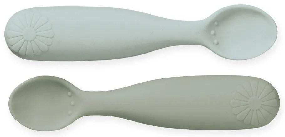 Linguri pentru copii, kaki/albastru-deschis din silicon 2 buc. Olive Mix – Cam Cam Copenhagen