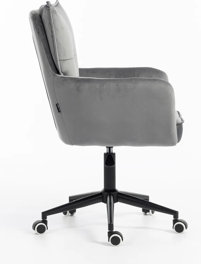 HR250K Scaun Catifea Grafit Bază Neagră