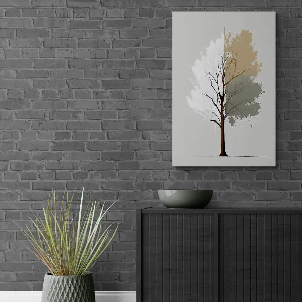 Tablou copac multicolor minimalist