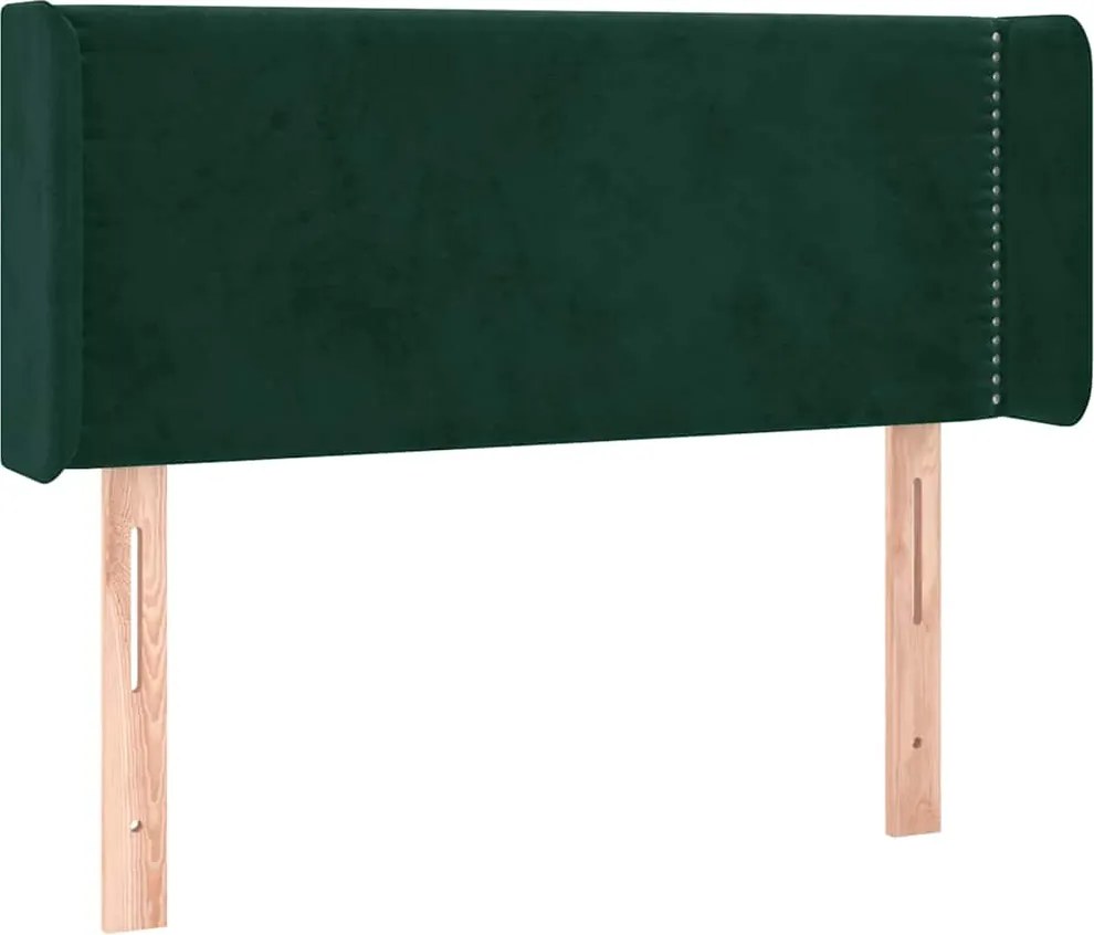 vidaXL Tăblie pat cu aripioare verde închis 83x16x78/88 cm catifea