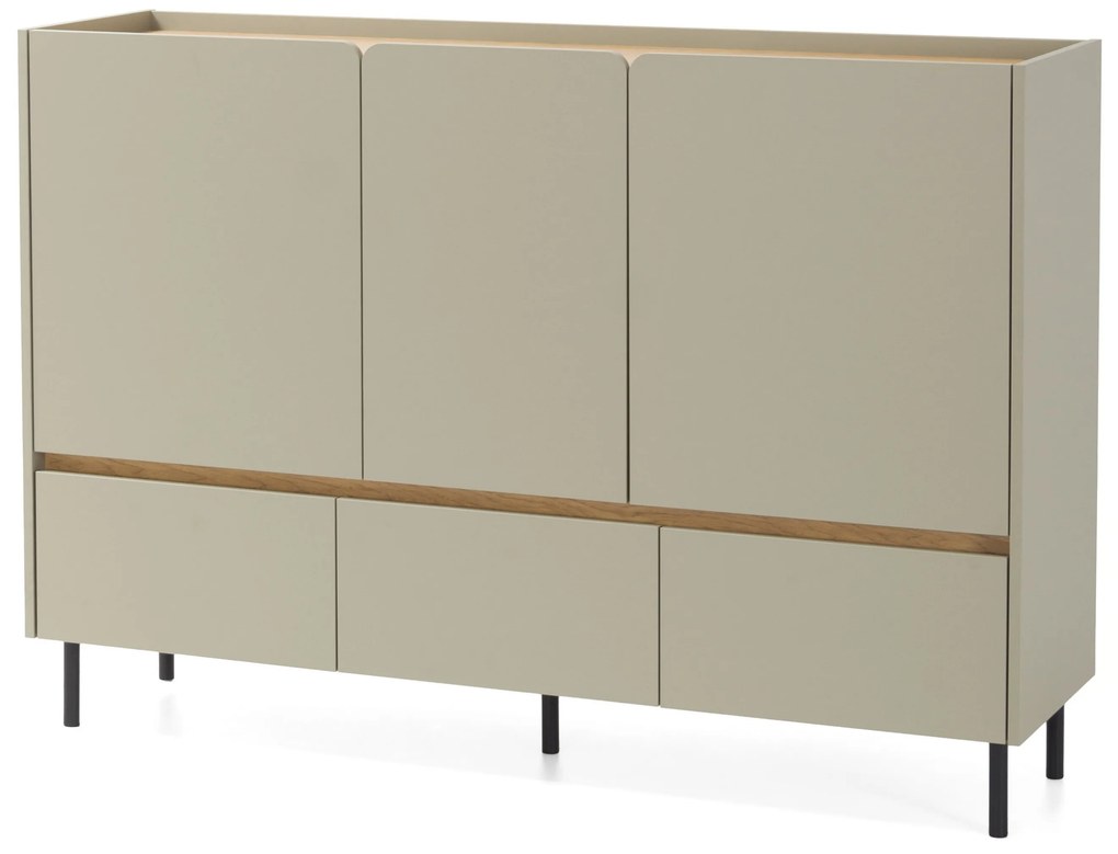Comodă Azalio 150 cm cu sertare - eucalipt / stejar baltic dune
