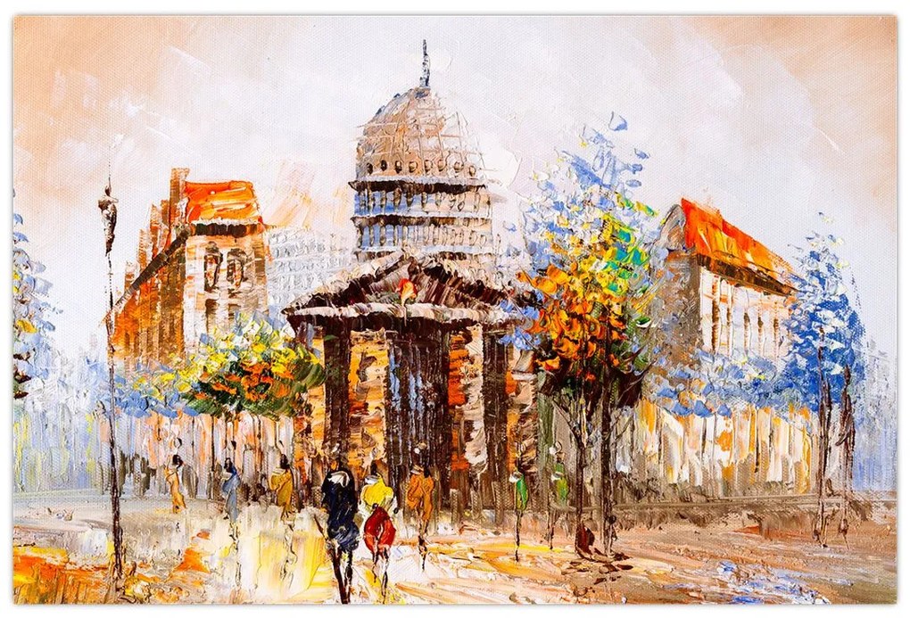 Tablou - Monument de oraș pictat (90x60 cm)