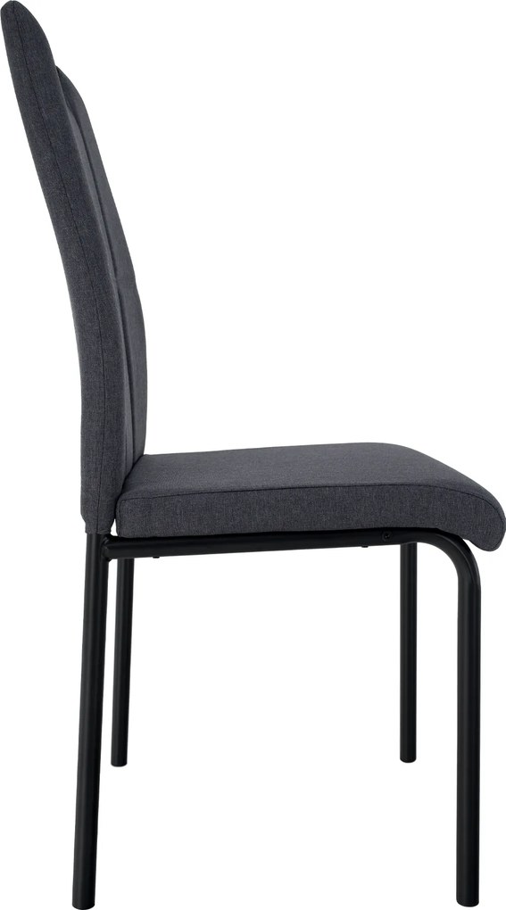 Scaun de sufragerie, gri/metal, JONKA