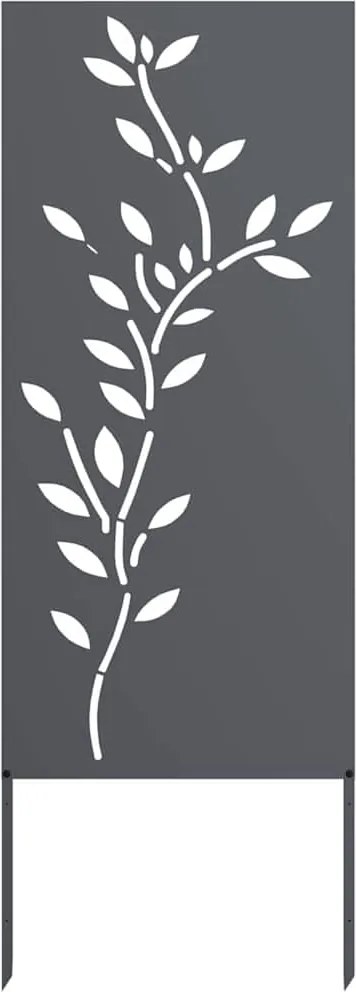 vidaXL Ecran de intimitate pentru grădină Floral Antracit 50 x 140 cm