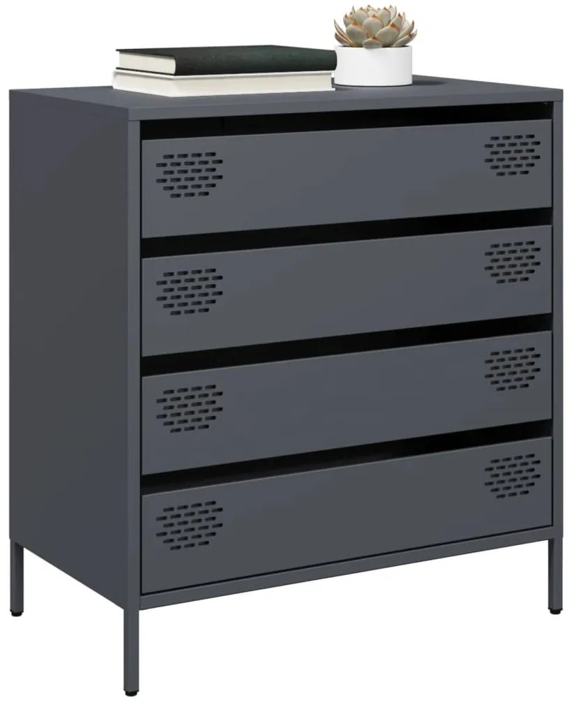 vidaXL Dulap, antracit, 68x39x73,5 cm, oțel laminat la rece