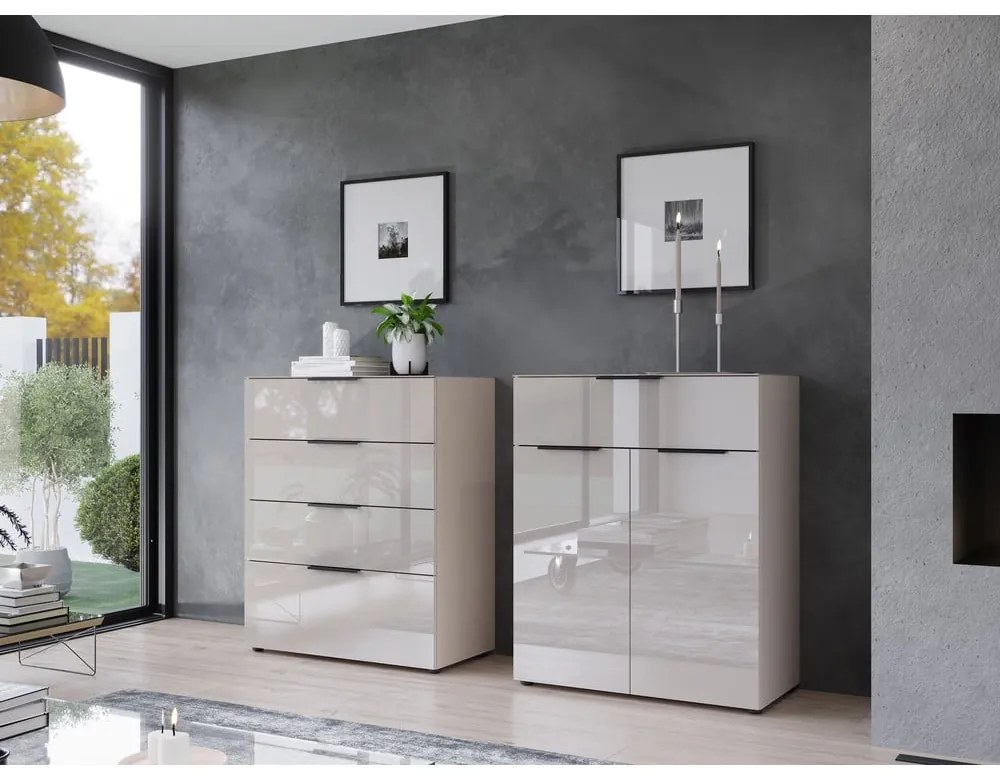 Comodă crem înaltă 83x102 cm Oakland – Germania