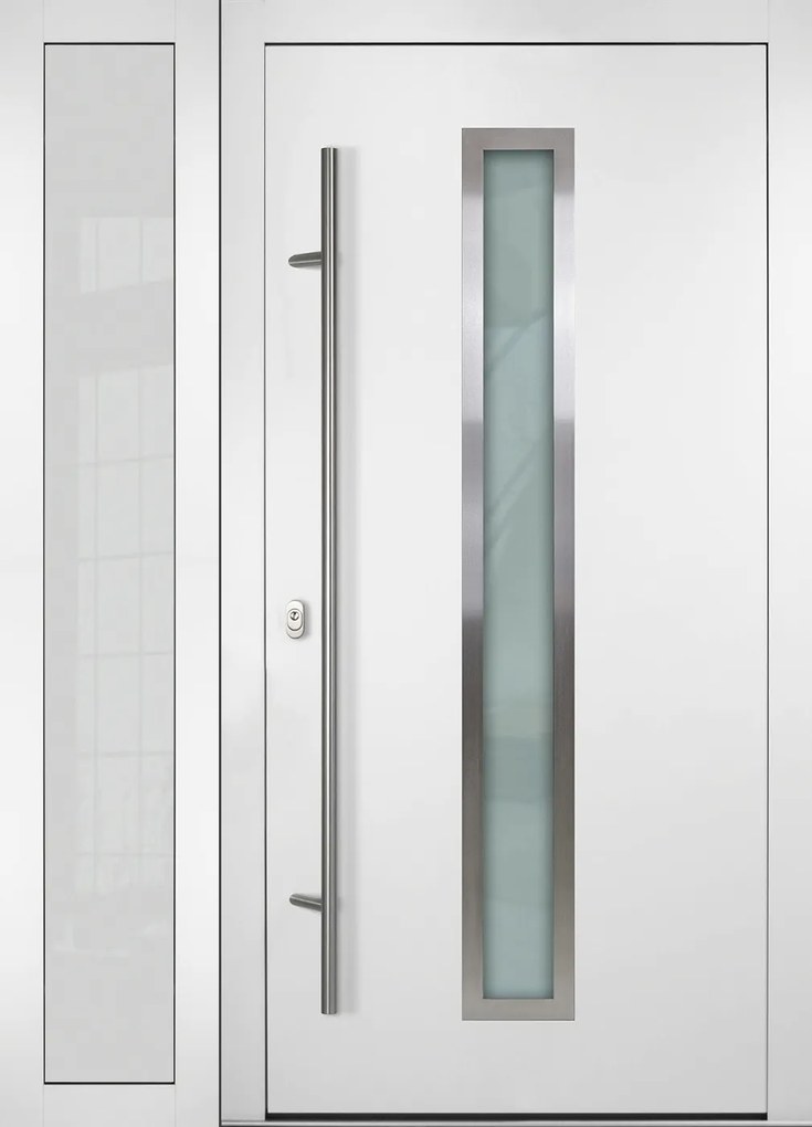 Usa Metalica de intrare in casa Turenwerke DS92 cu luminator lateral 1420 X 2120, DS92-01, Alb, 1.5 mm