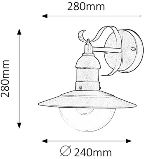 Rabalux 8682 - Corp de iluminat perete exterior OSLO 1xE27/60W/230V