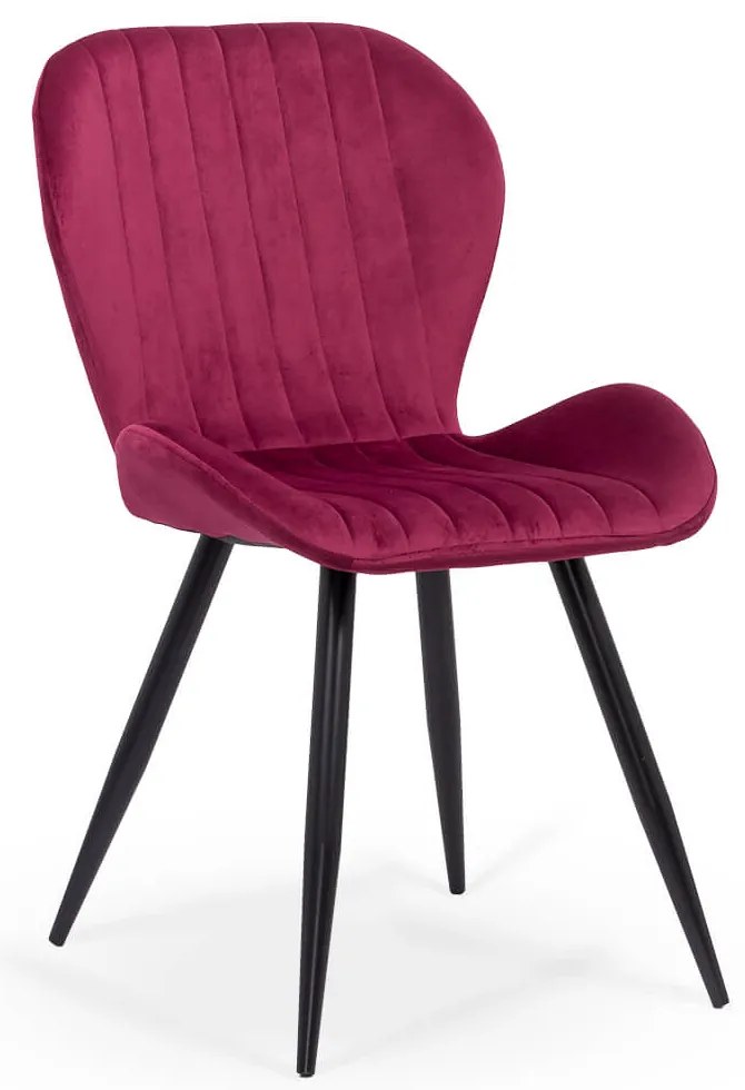 RESIGILAT - Scaun living din catifea BUC 248U visiniu