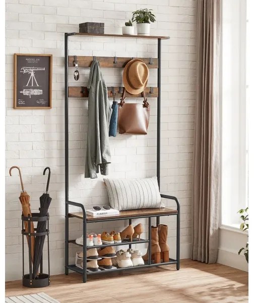 Cuier de podea NAVOR maro/negru