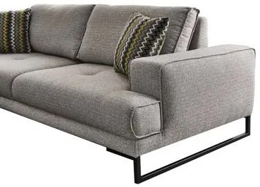 Canapea gri 3 locuri 240/106cm soft