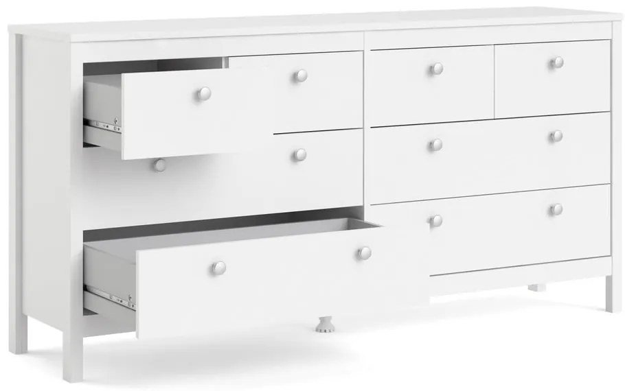 Comodă albă joasă 159x80 cm Madrid – Tvilum