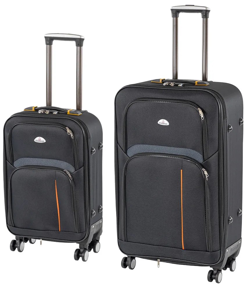 TraveLux Light III gurulós bőrönd szett fekete