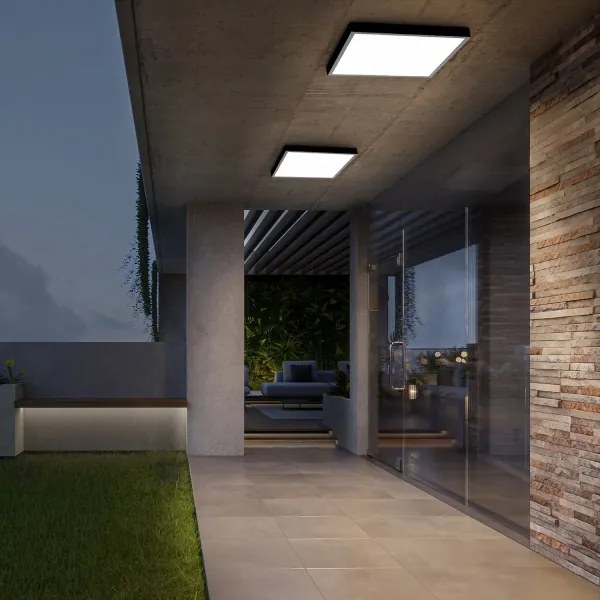 Brilagi-LED FRAME SMART - Lampă de baie dimmabilă LED/50W/230V IP44, negru, cu telecomandă