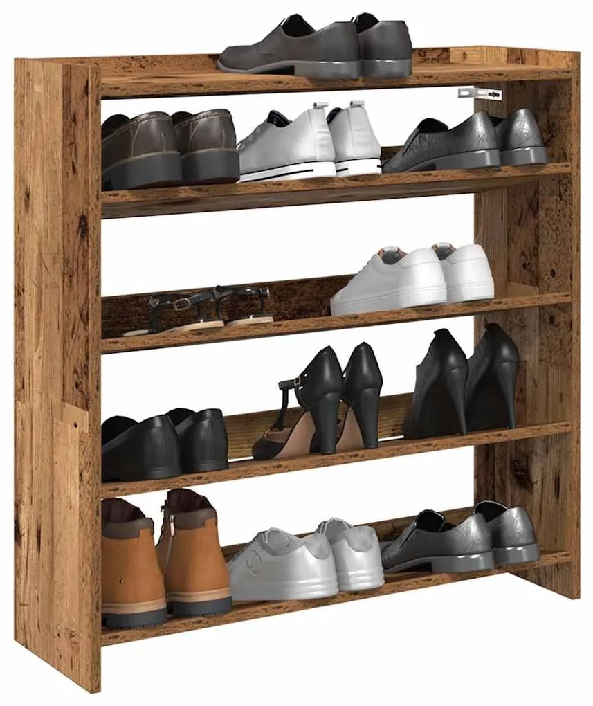 vidaXL Pantofar, Lemn vechi, 80x25x81 cm, lemn compozit
