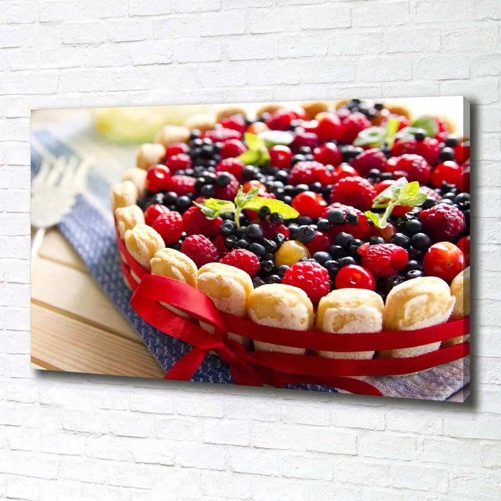 Imprimare tablou canvas Tort de fructe de pădure