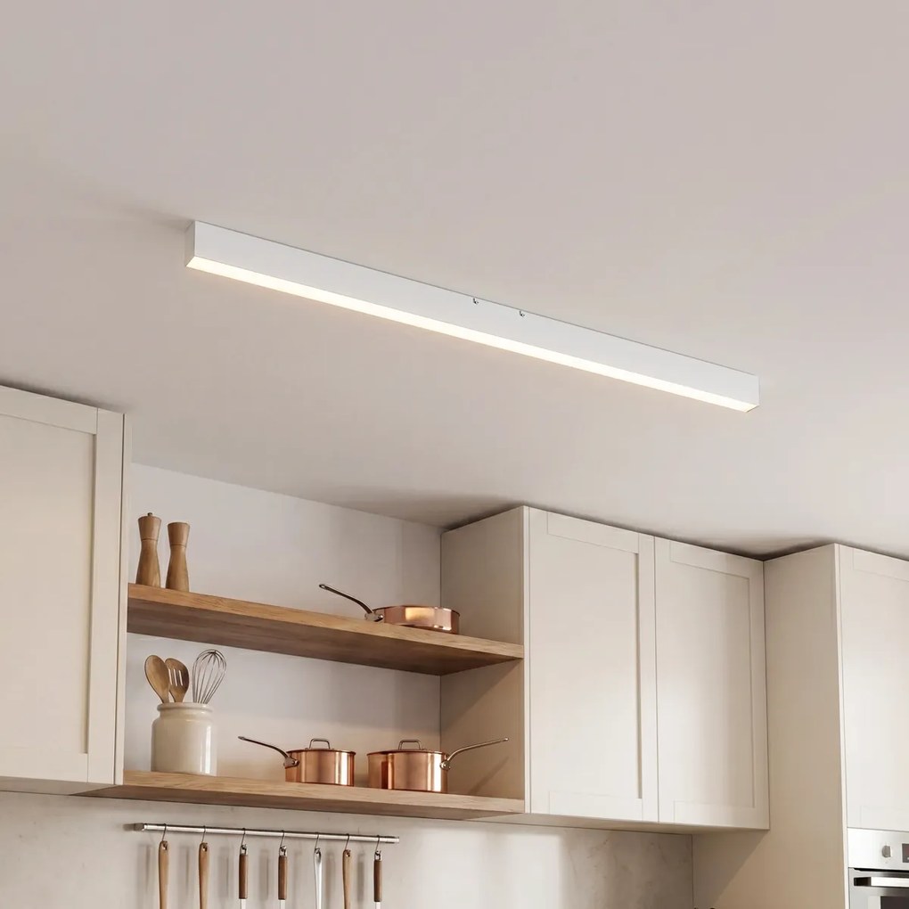 Plafonieră albă cu LED integrat, dimabilă în 3 trepte 2700-4000K cu comutator DIP - Keane