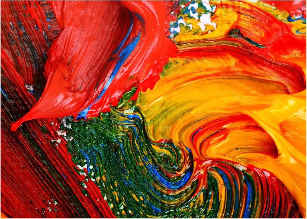 Tablou - Abstractizare albăstrire cu o perie (70x50 cm)