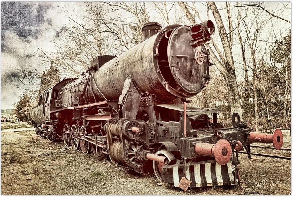 Tablou cu locomotivă istorică (90x60 cm)